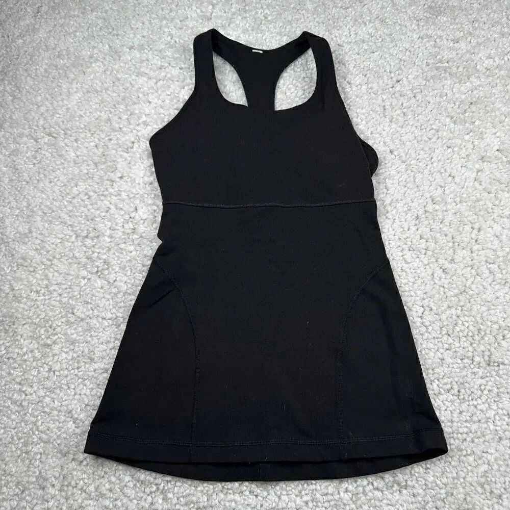 Lululemon Black Scoop Neck T-Back Tank